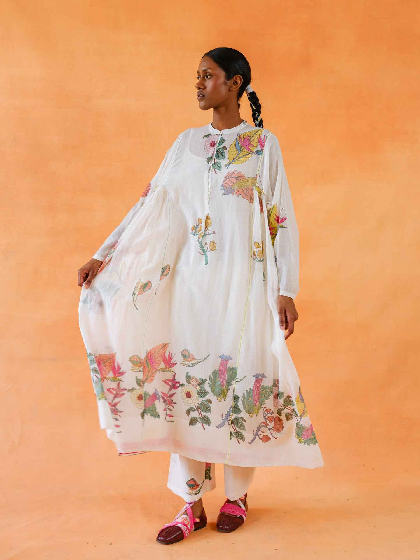 Nightjar Block-Printed Dress