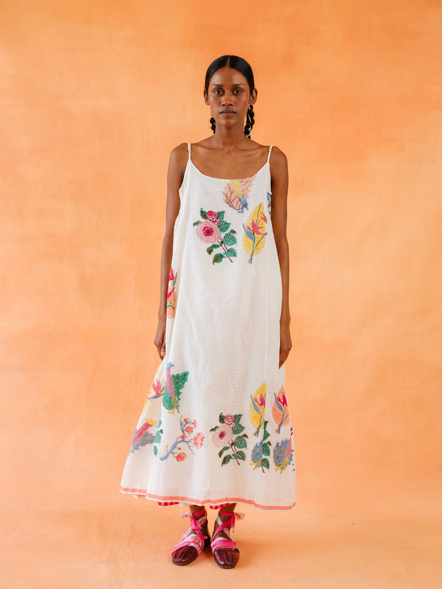 Tawny Block-Printed Dress