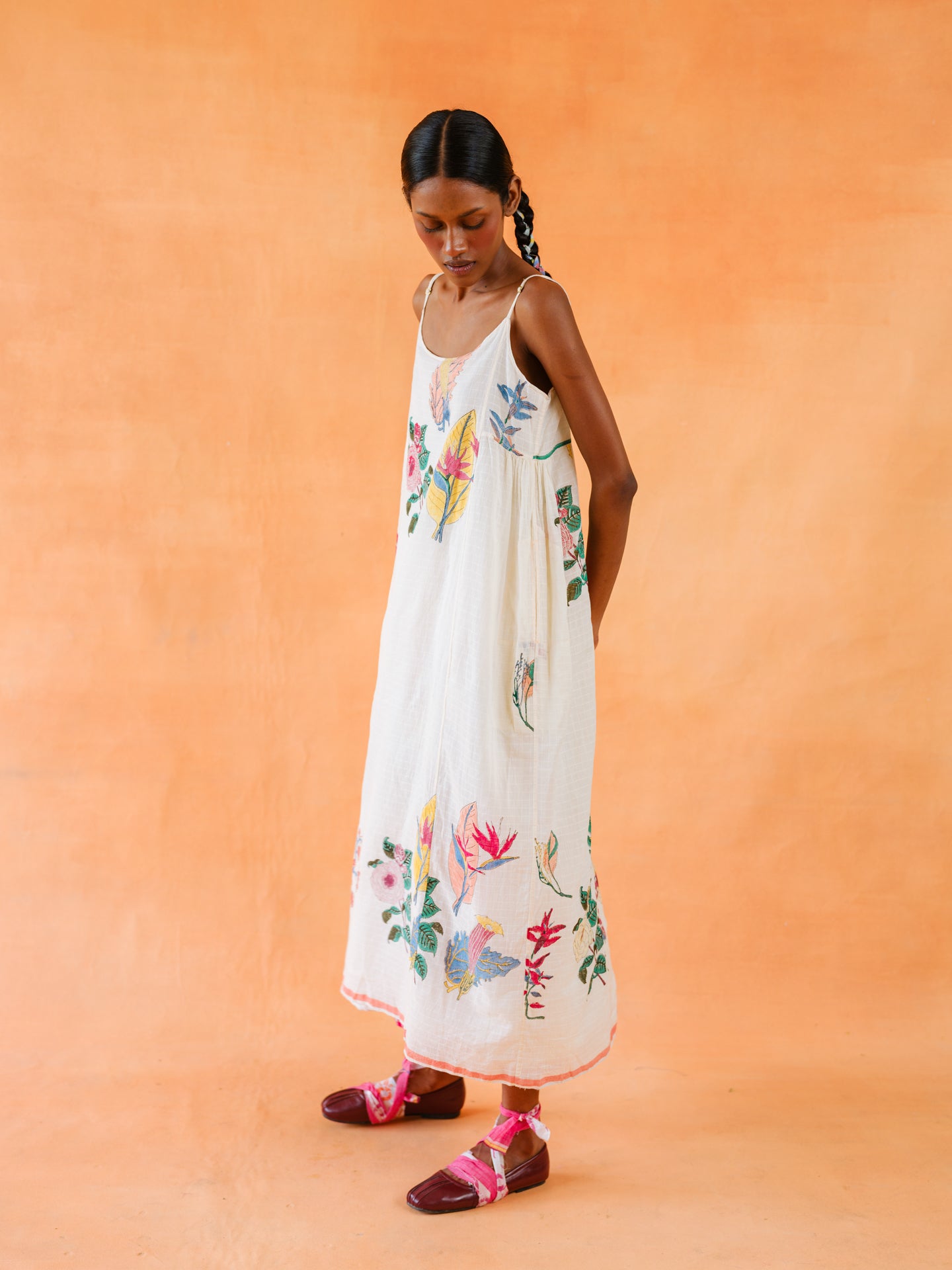 Tawny Block-Printed Dress