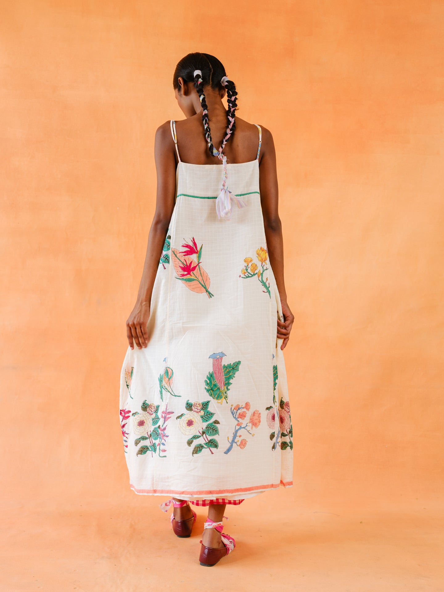 Tawny Block-Printed Dress