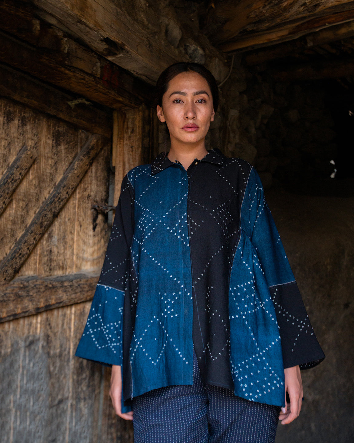 Neel Bandhani Woolen Jacket