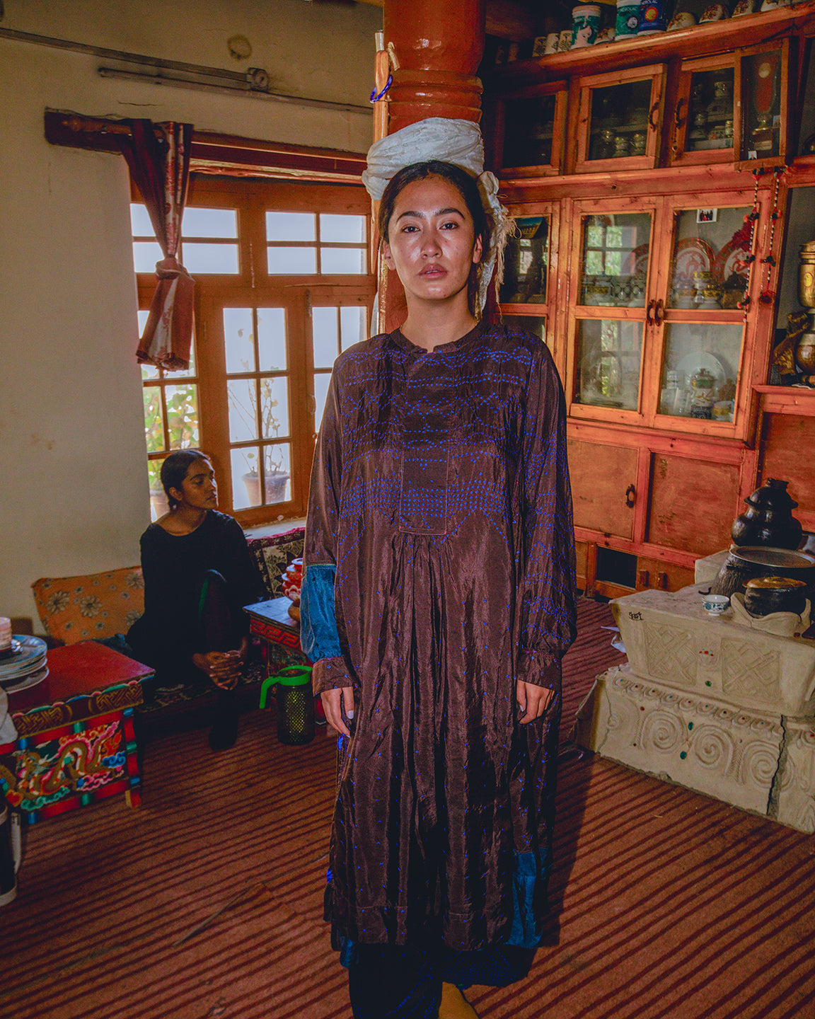 Stupa Bandhani Silk Dress
