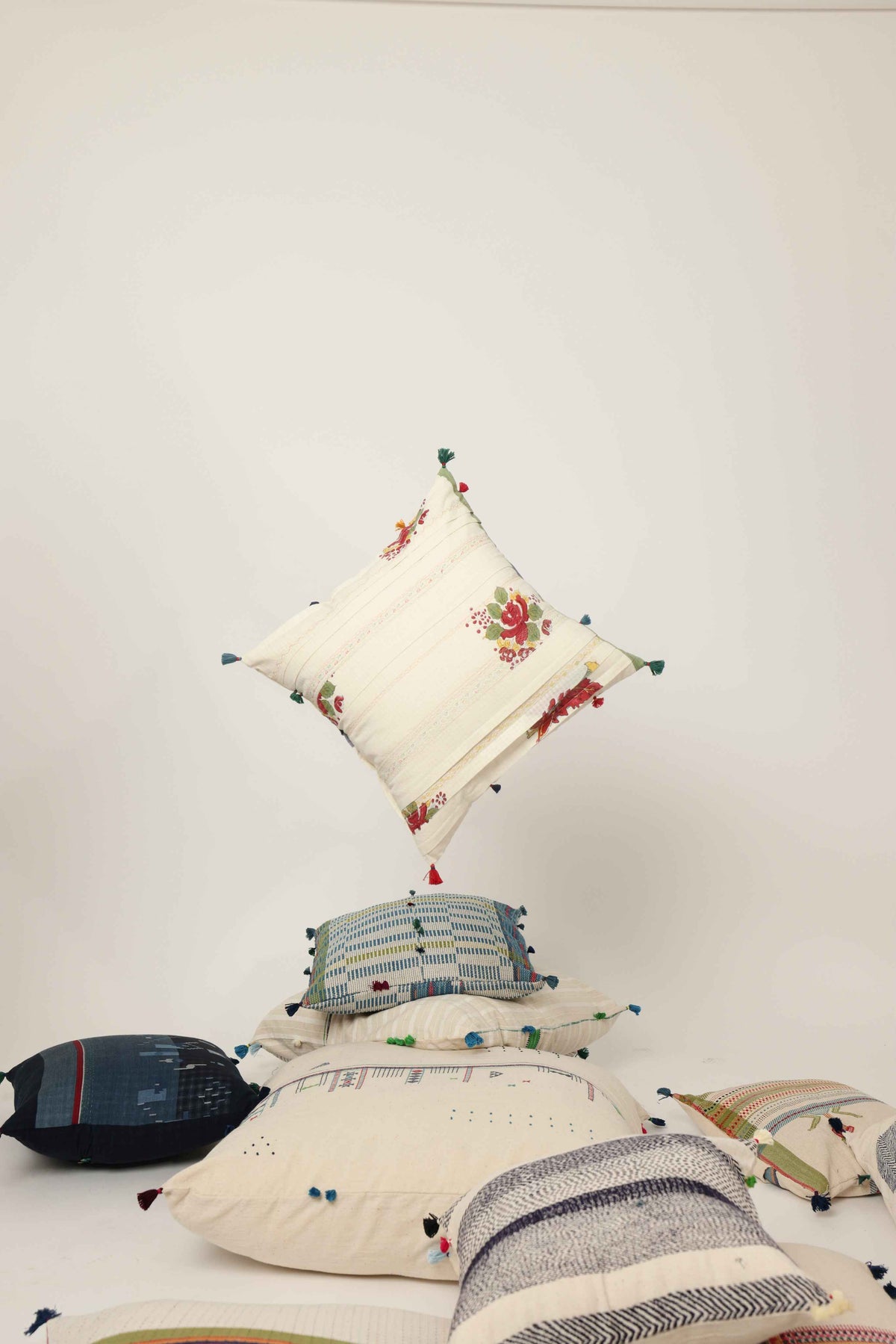 Palmera Block-Printed Cushion Cover