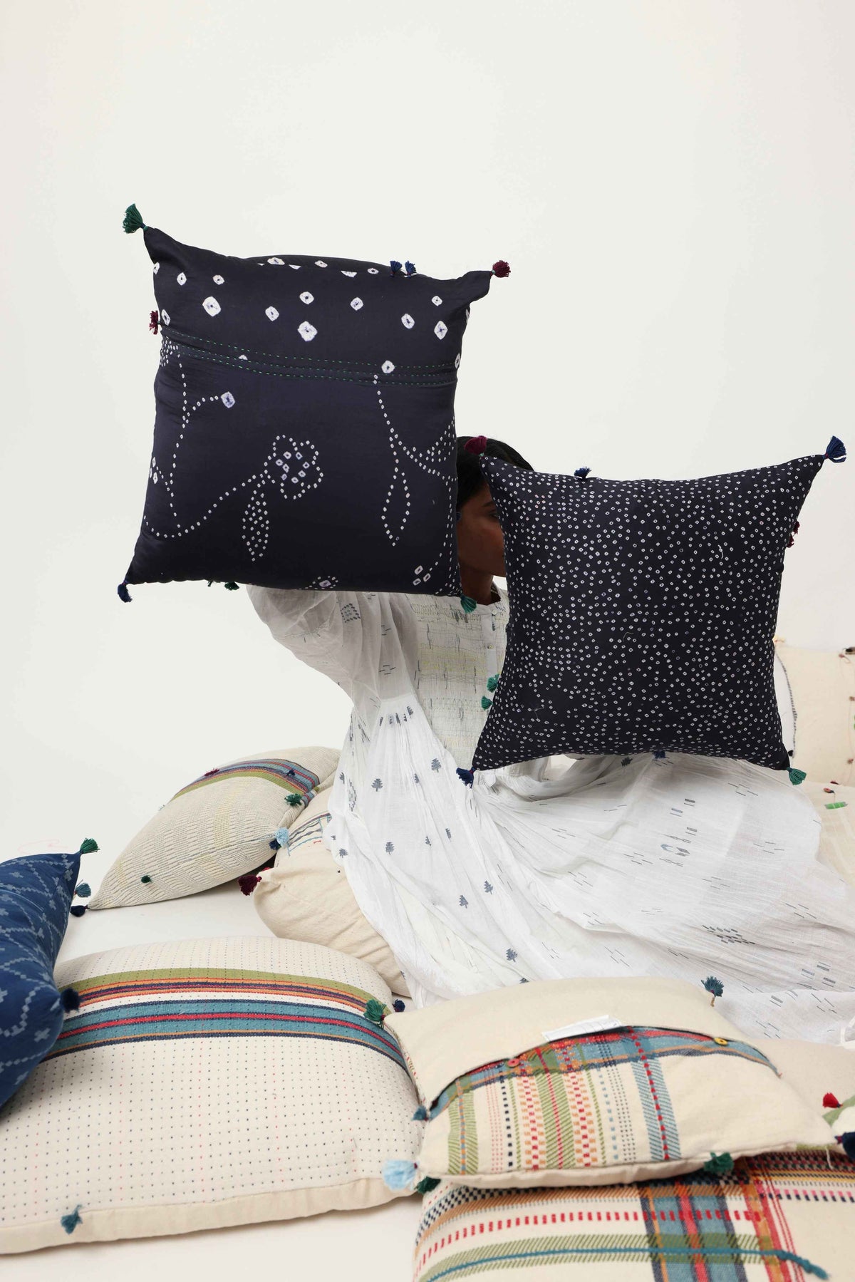 Mykines Bandhani Cushion Cover
