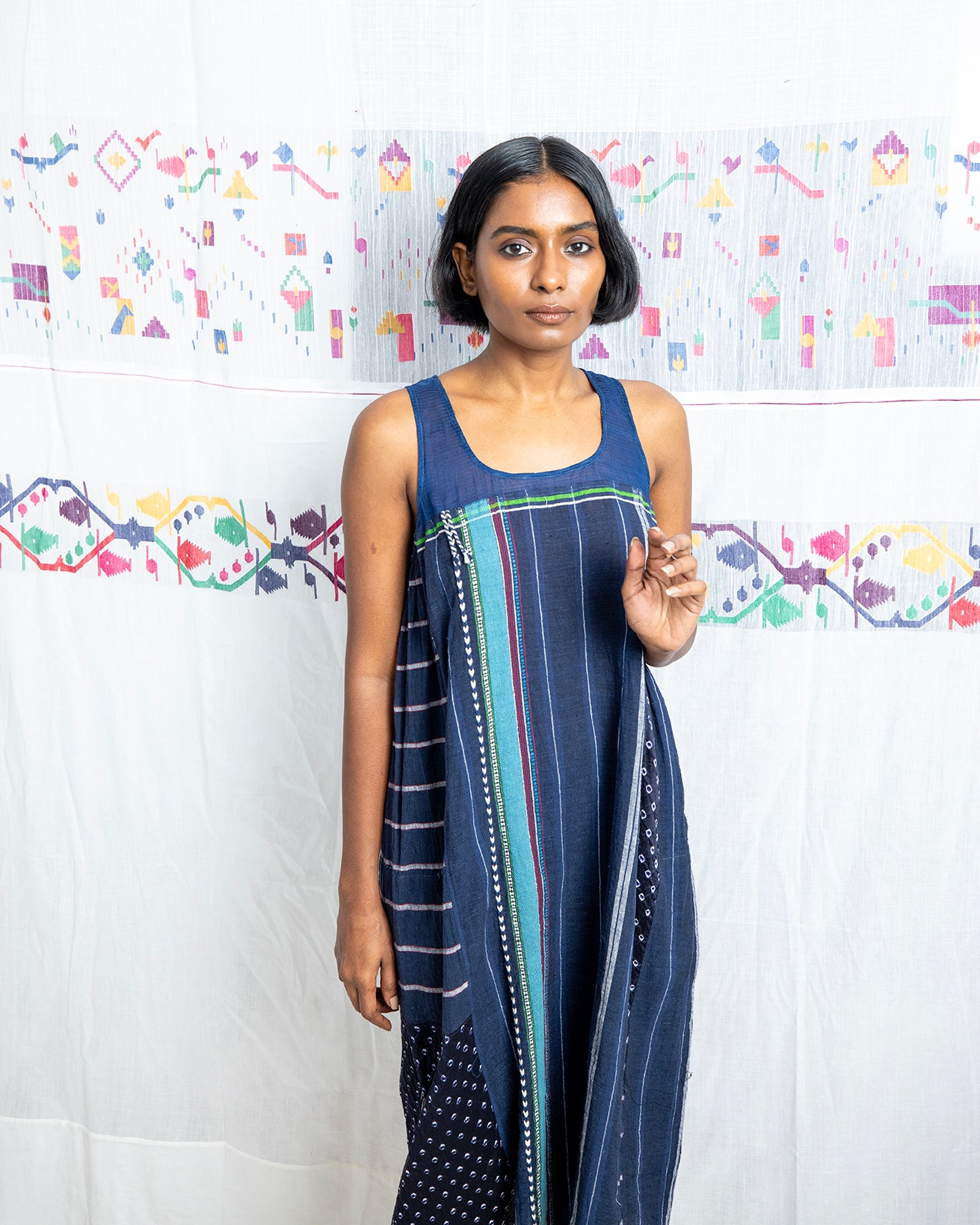 Camille Sleeveless Bhujodi dress