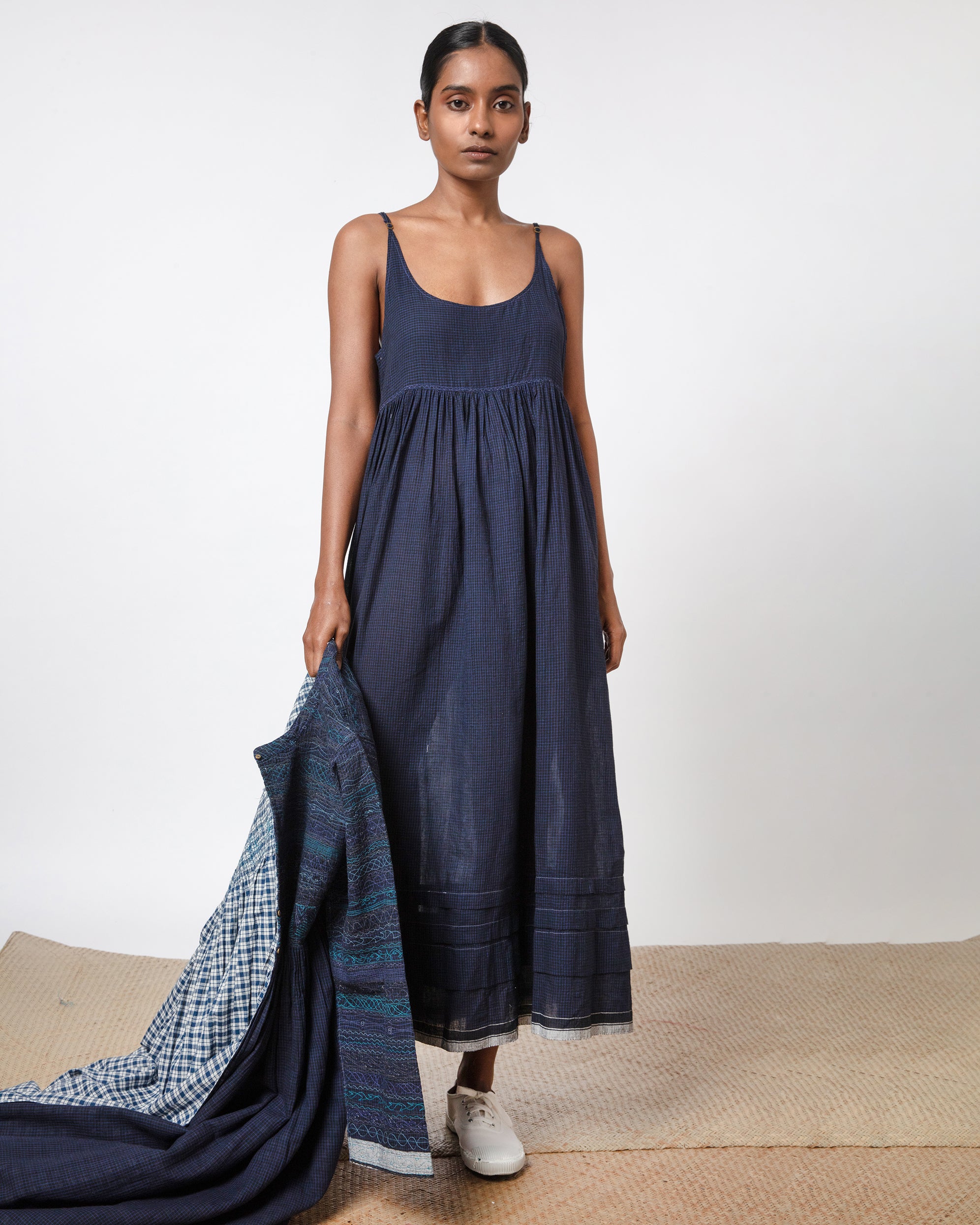 Isabelle Indigo Cotton Slip