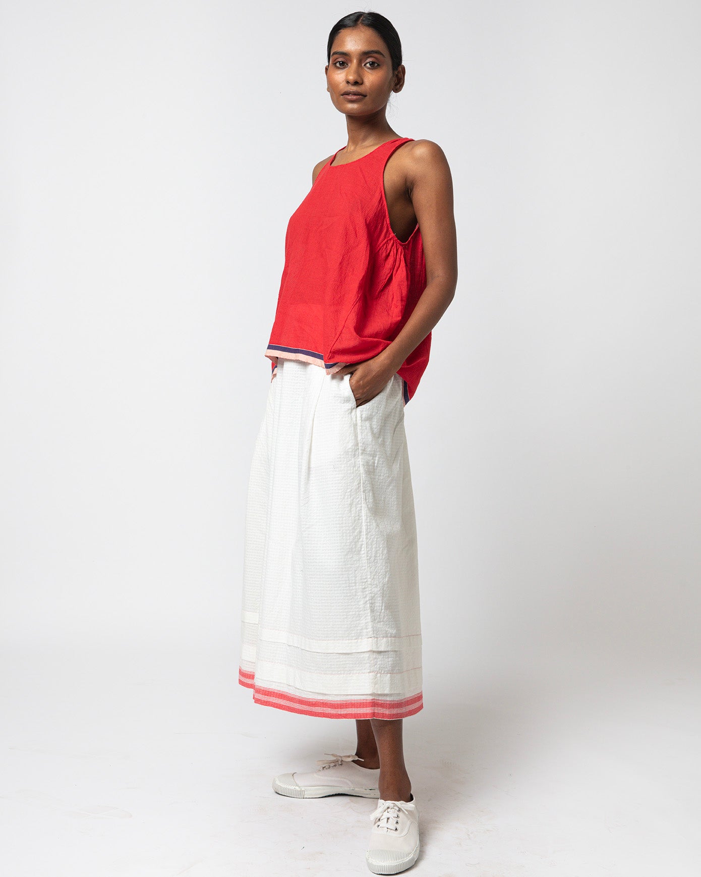 Zakir White Cotton Pyjama