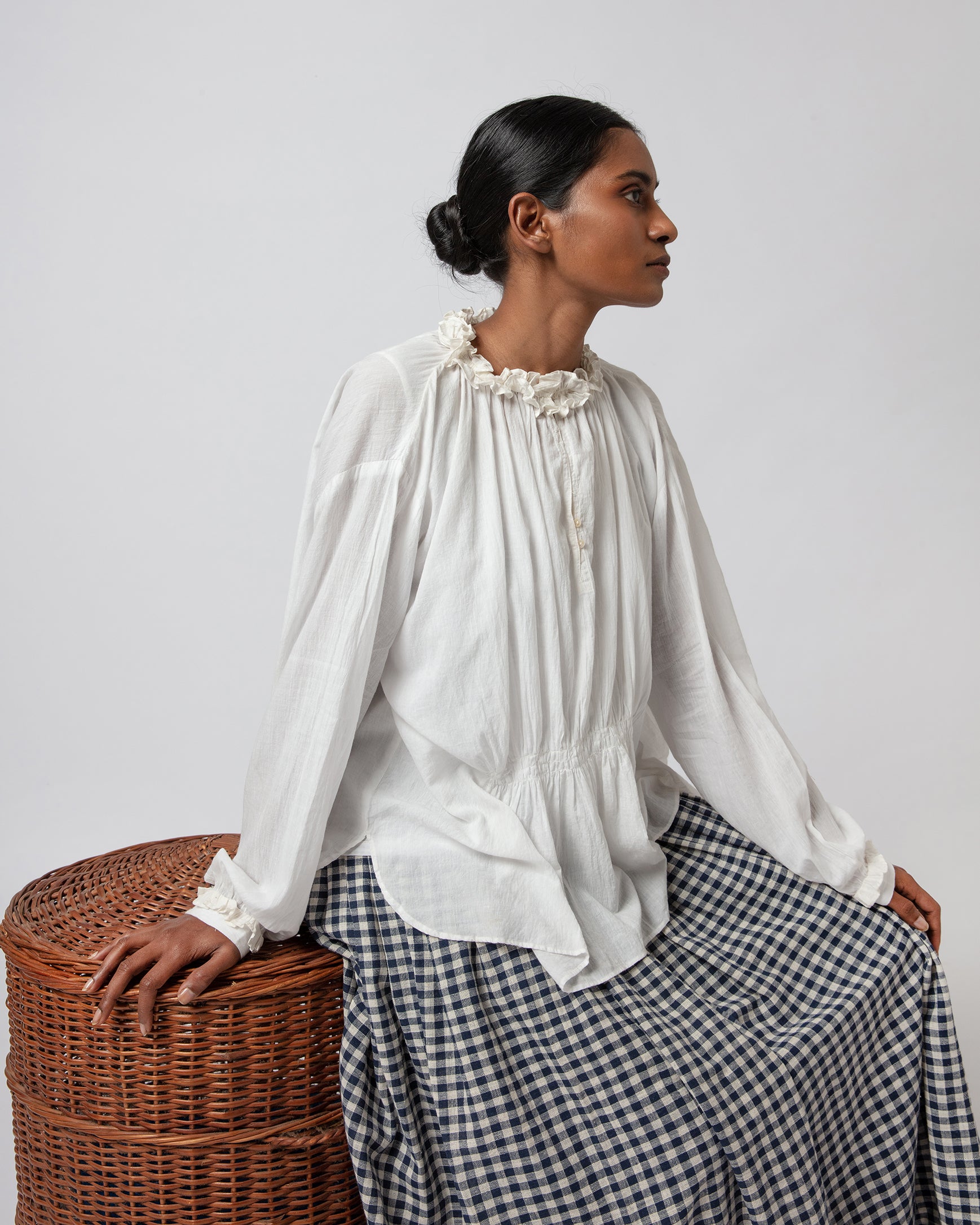 Simone White Cotton Shirt