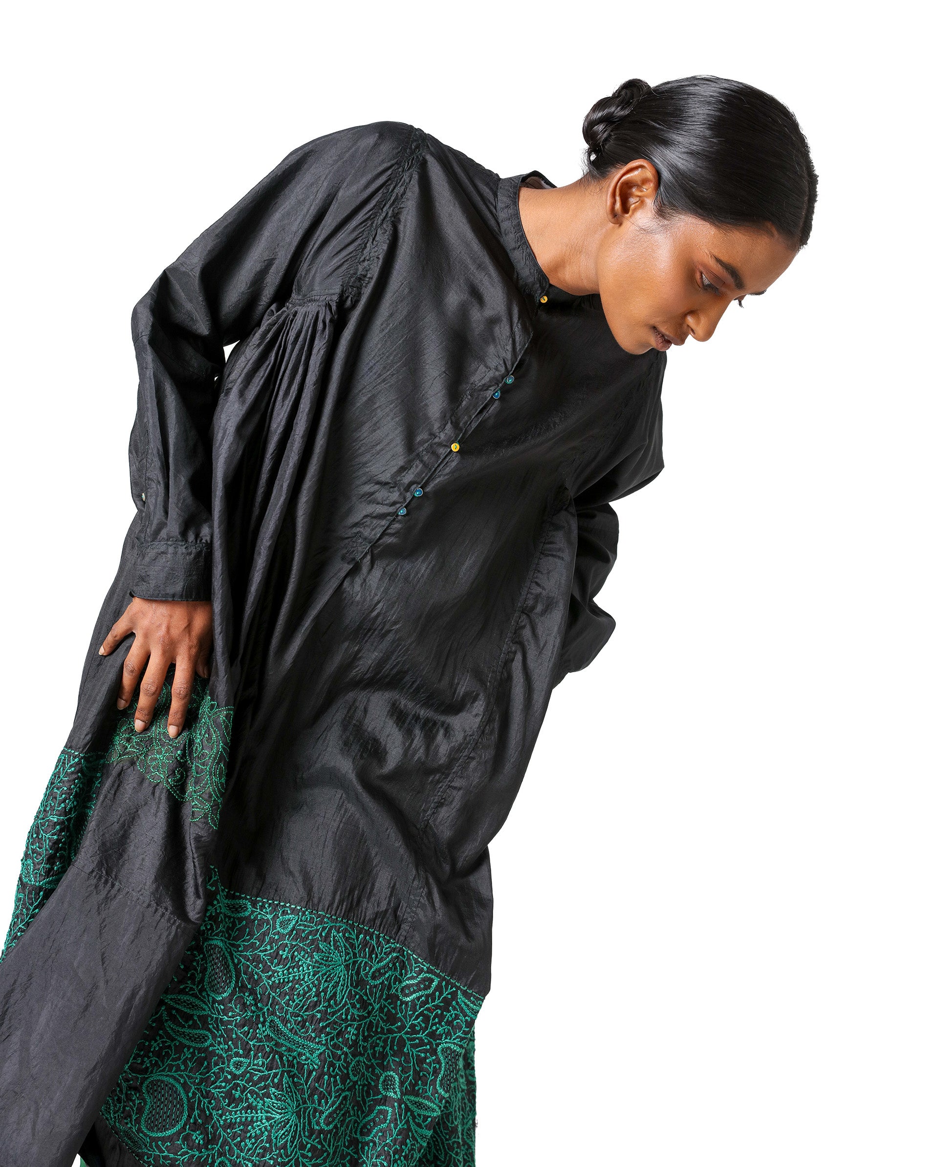 Lamayuru  Chikankari Silk Dress