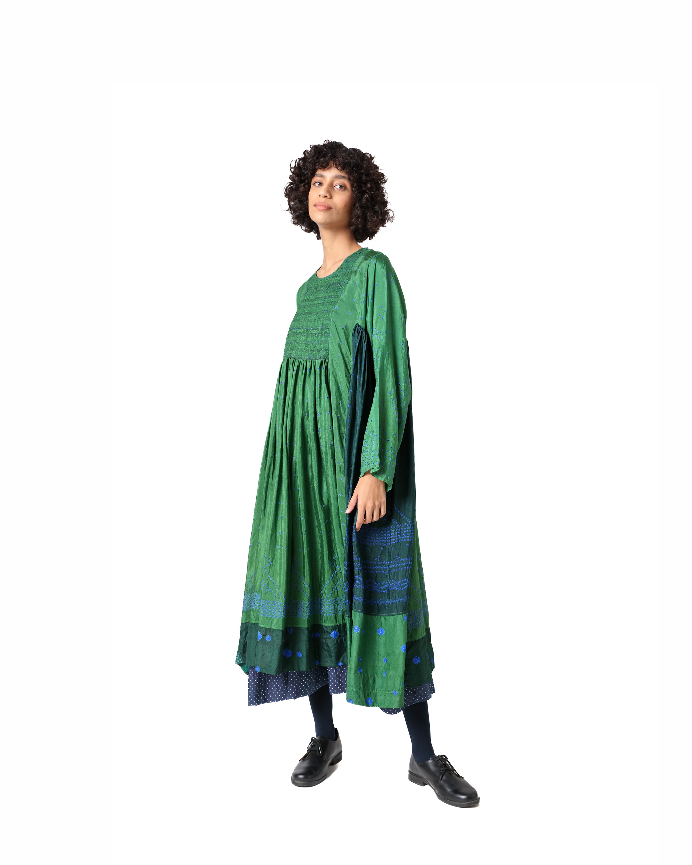 Zanskar Bandhani Silk Dress