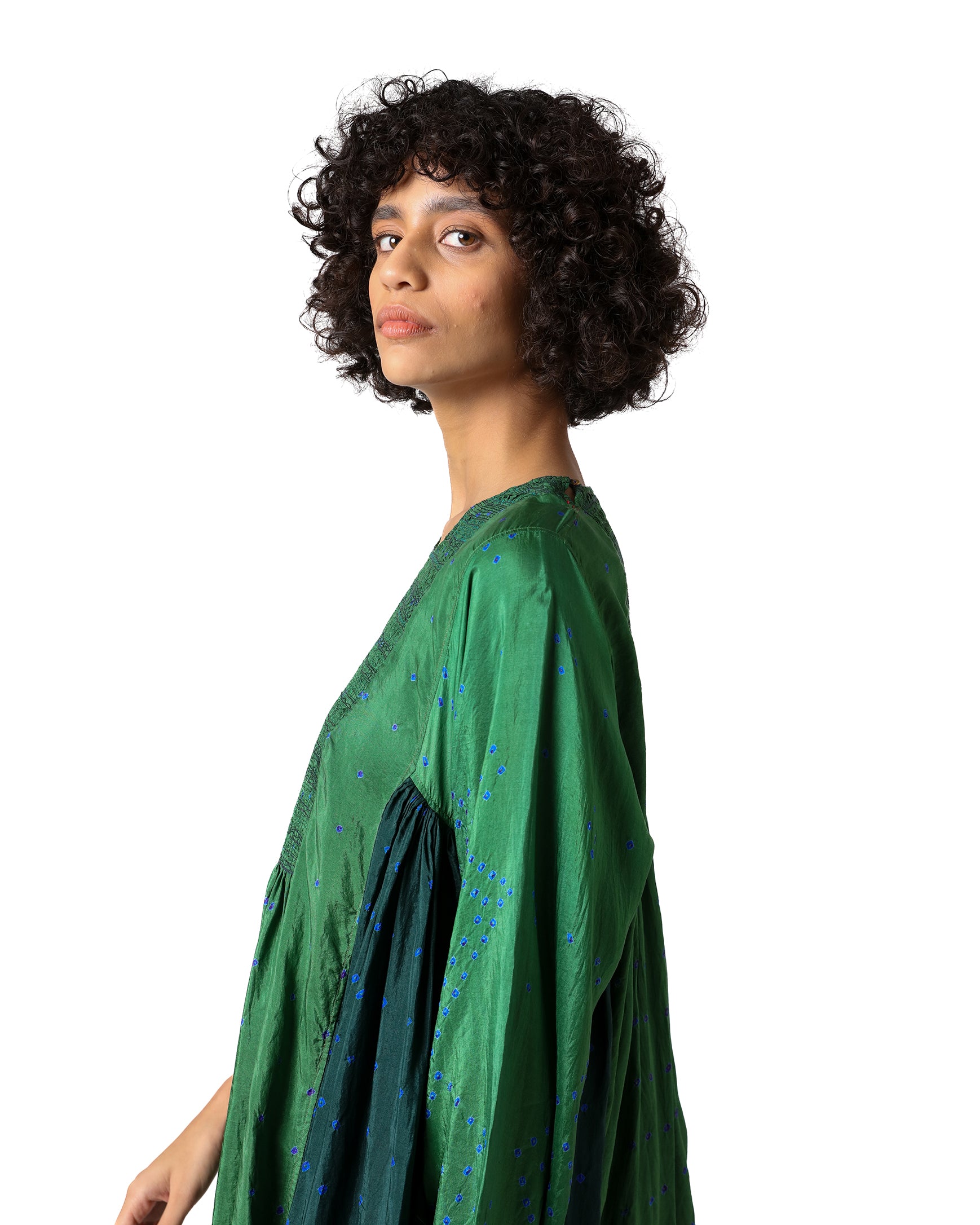 Zanskar Bandhani Silk Dress