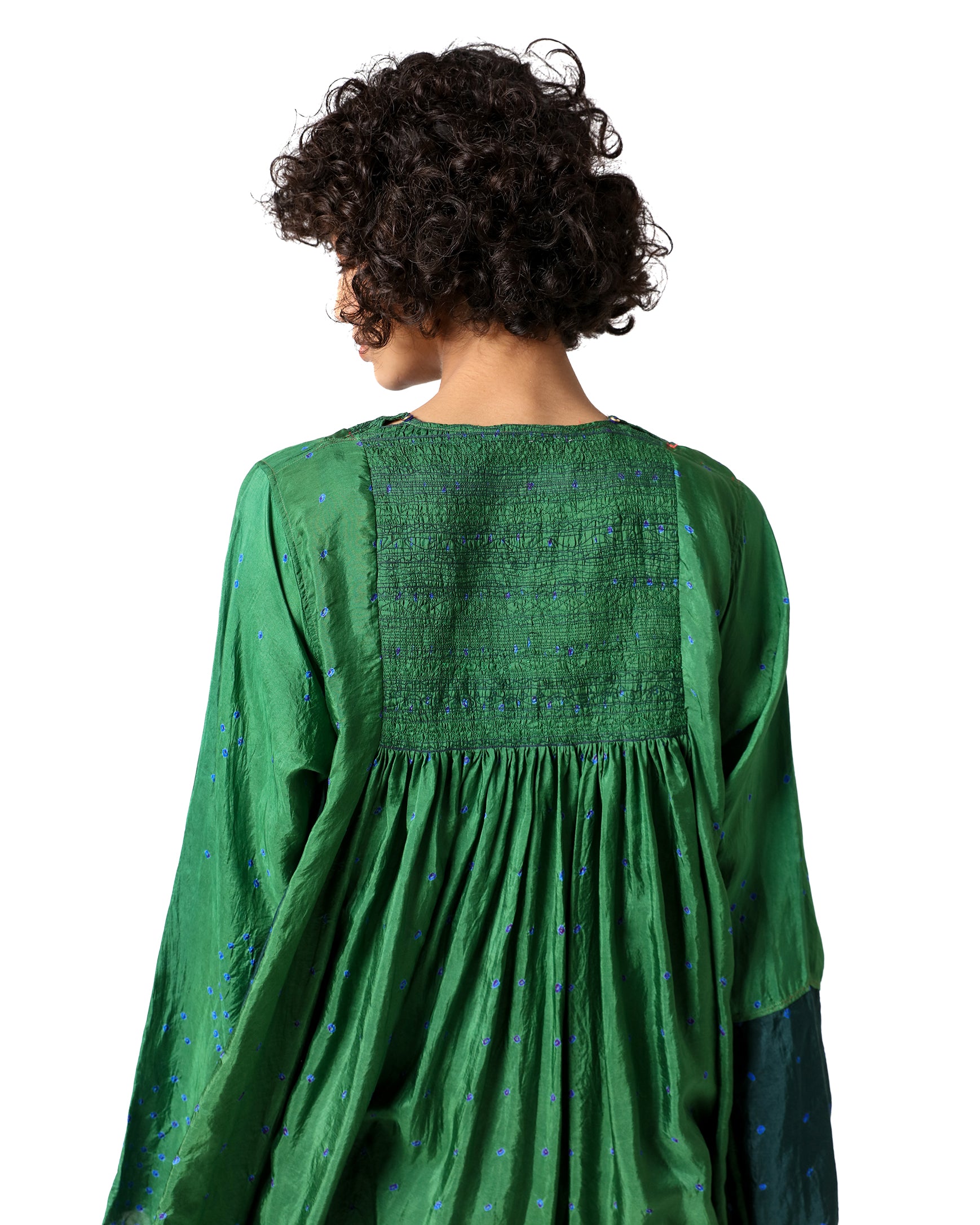 Zanskar Bandhani Silk Dress
