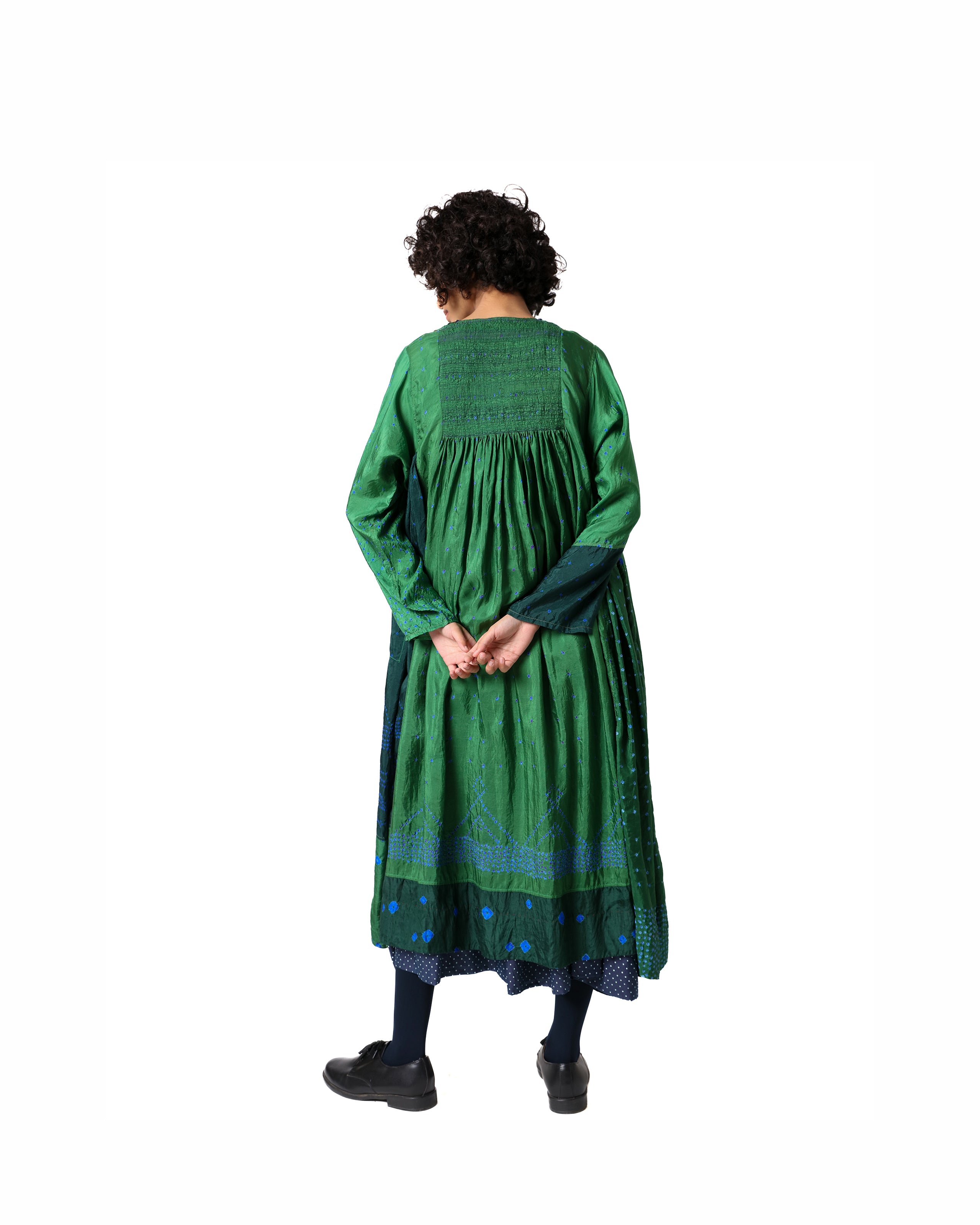 Zanskar Bandhani Silk Dress