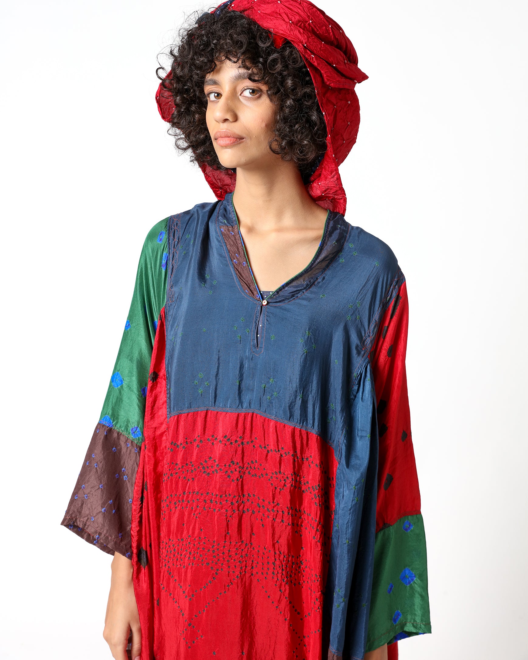 Nimu Bandhani Silk Dress