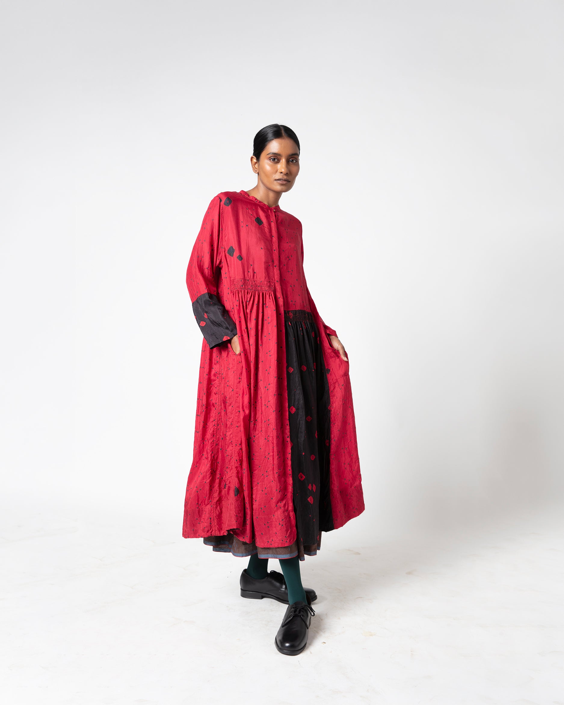 Nomad Bandhani Silk Dress