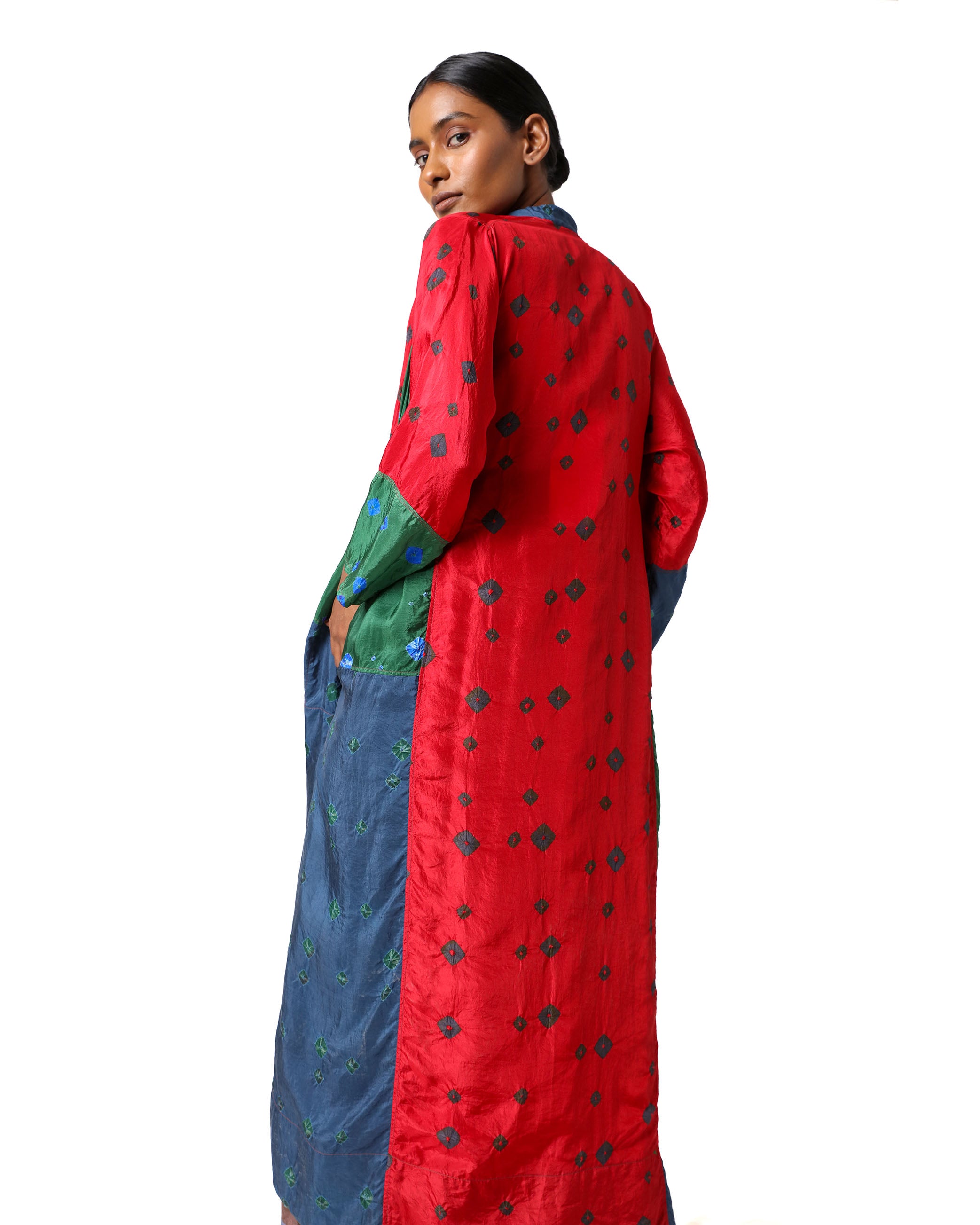 Lhan Bandhani Silk Dress