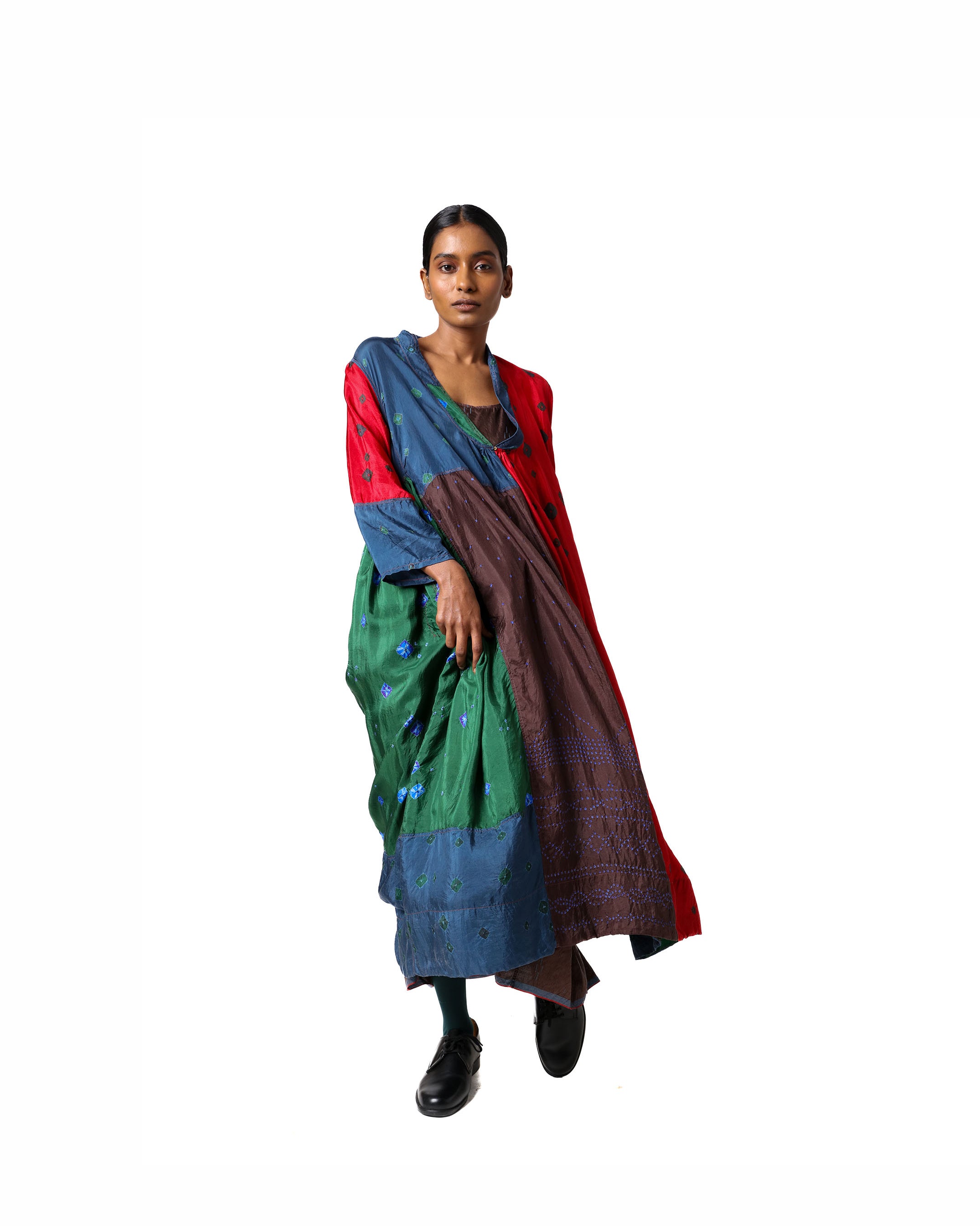 Lhan Bandhani Silk Dress