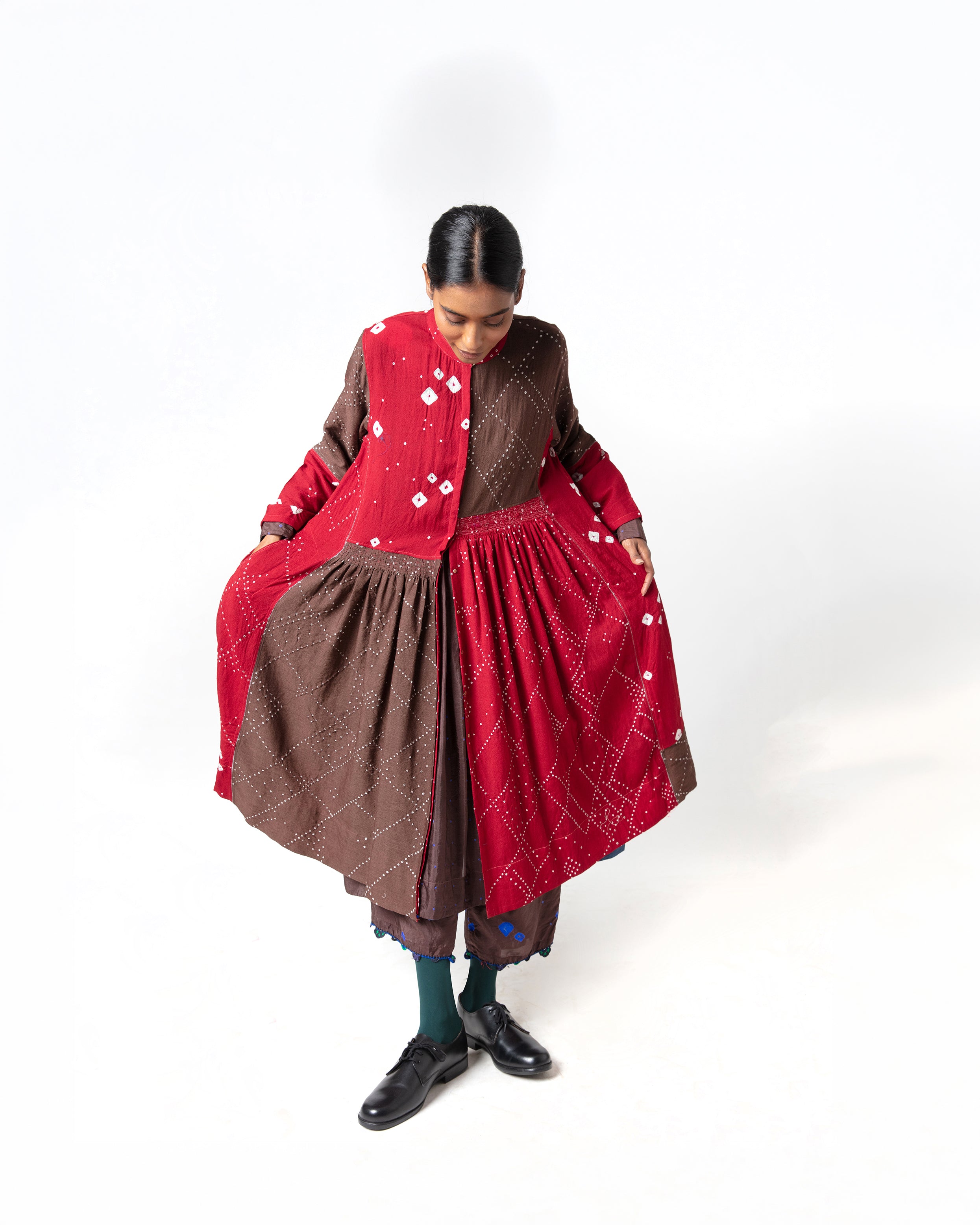 Changtang  Bandhani Woolen Dress