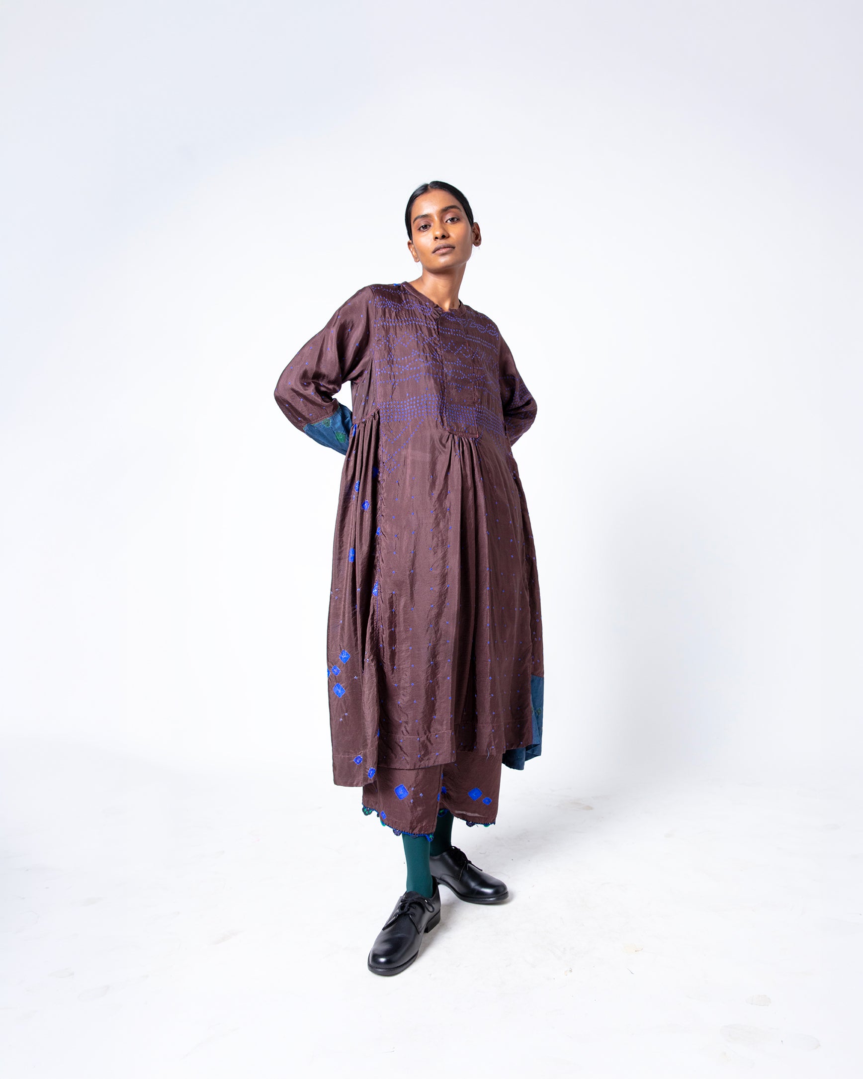 Stupa Bandhani Silk Dress