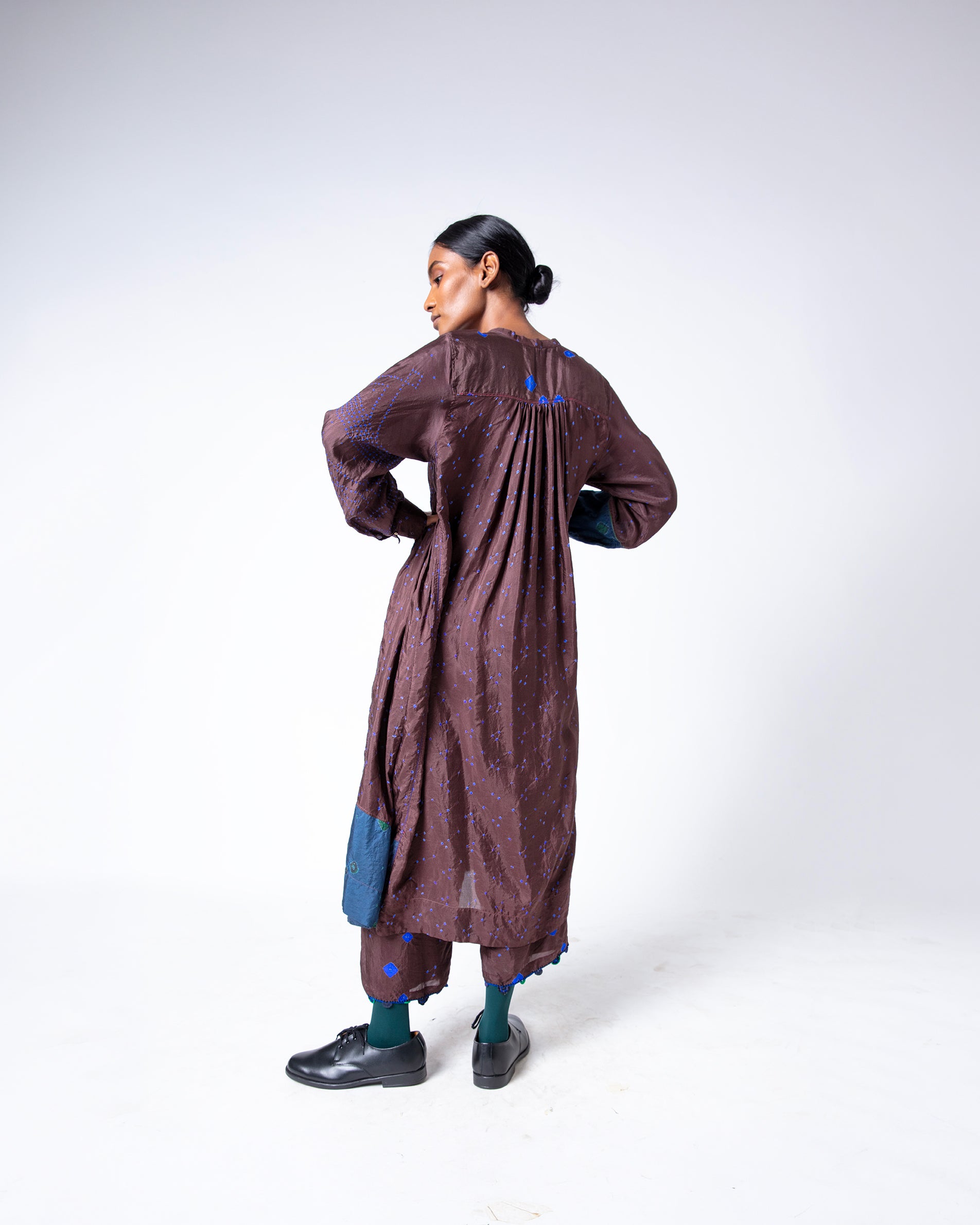 Stupa Bandhani Silk Dress