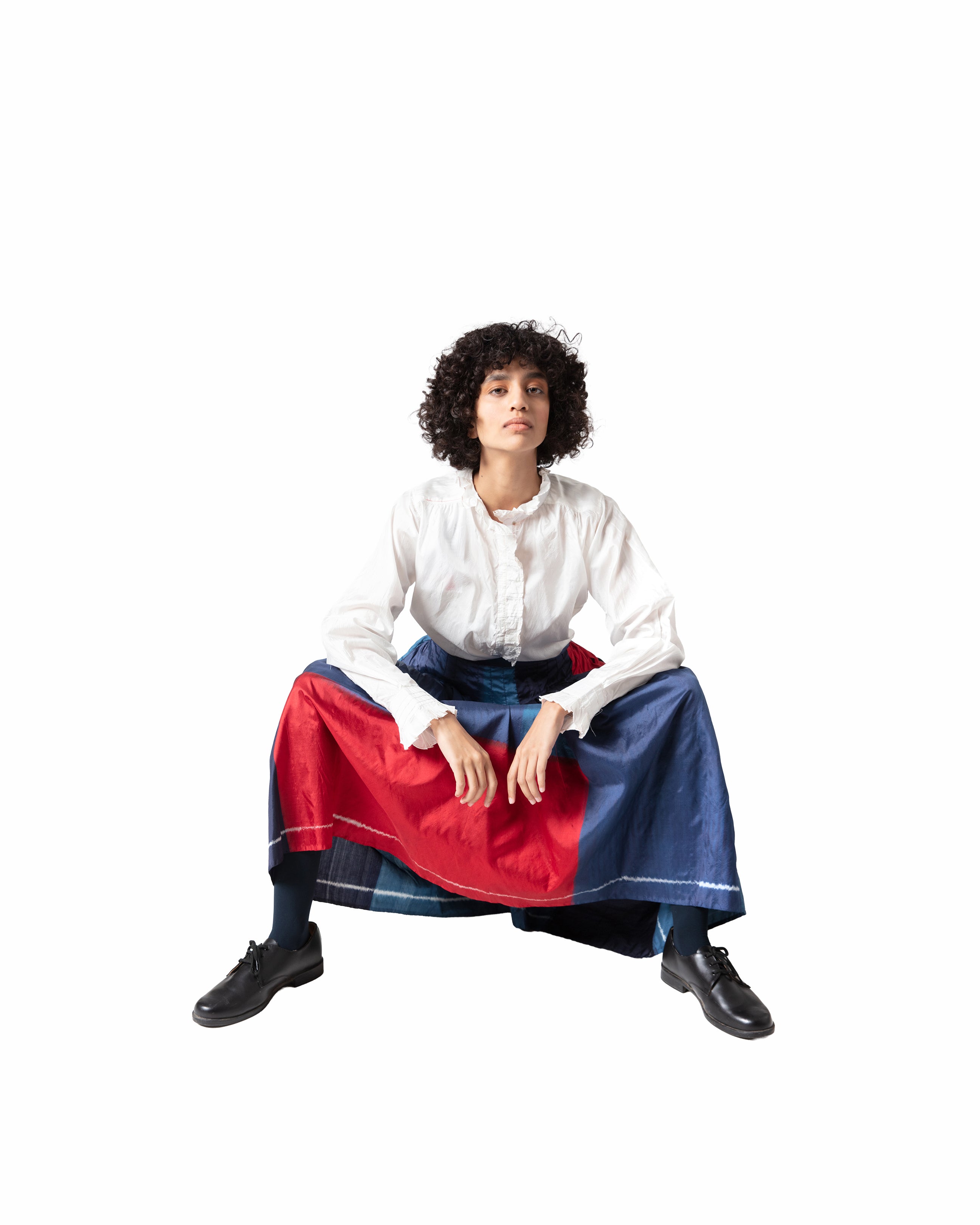 Skyu Ikkat Silk Skirt