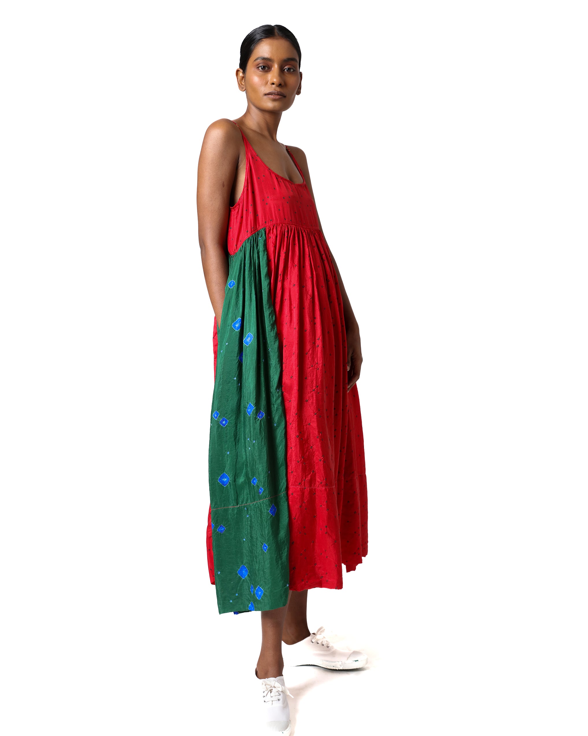 Tso Bandhani Slip Dress