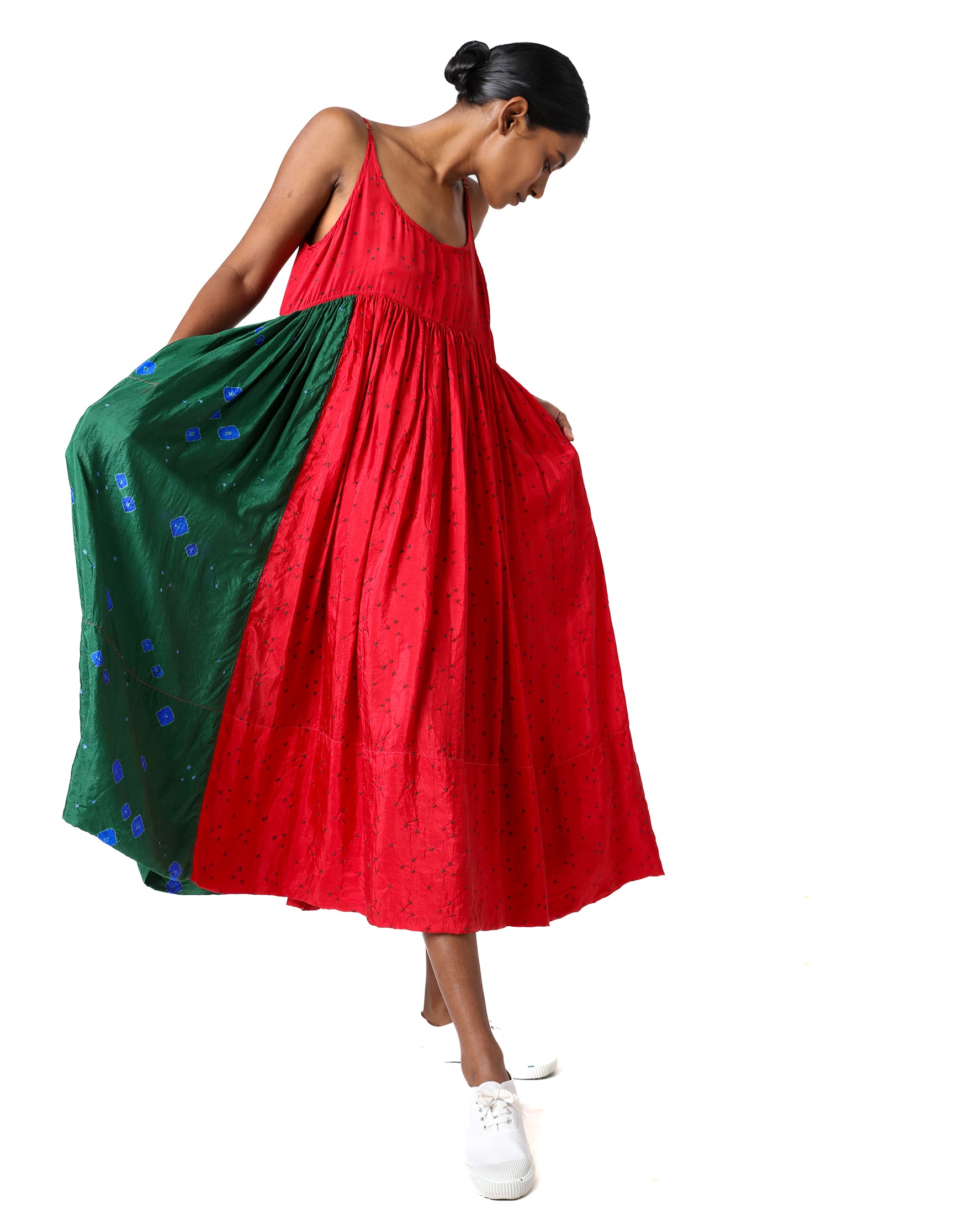 Tso Bandhani Slip Dress