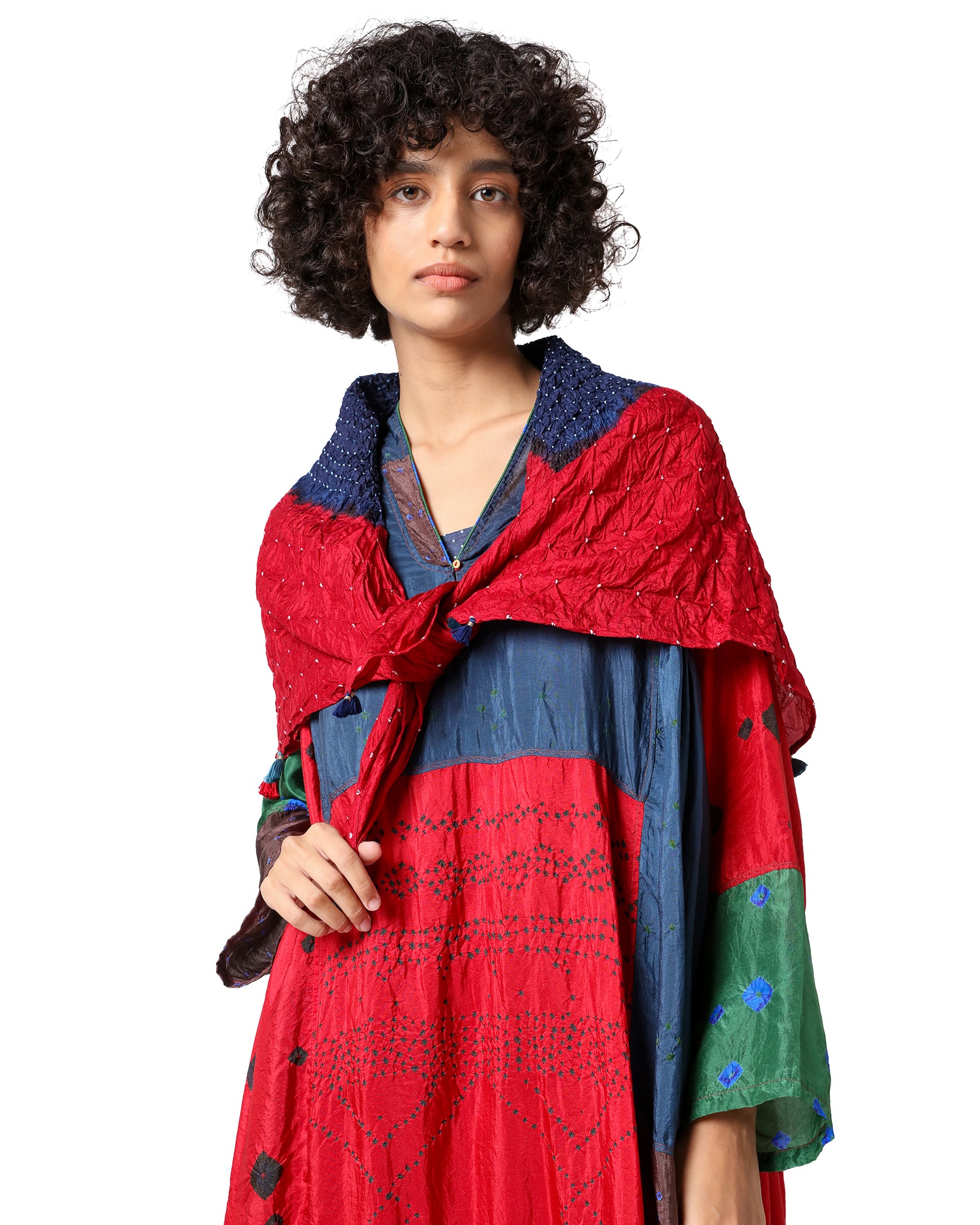 Nimu Bandhani Silk Dress