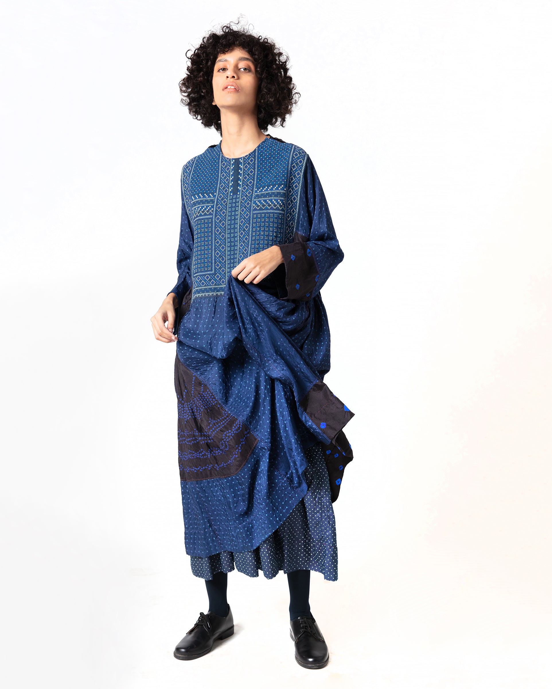 Namgyal embroiedered Yoke Dress