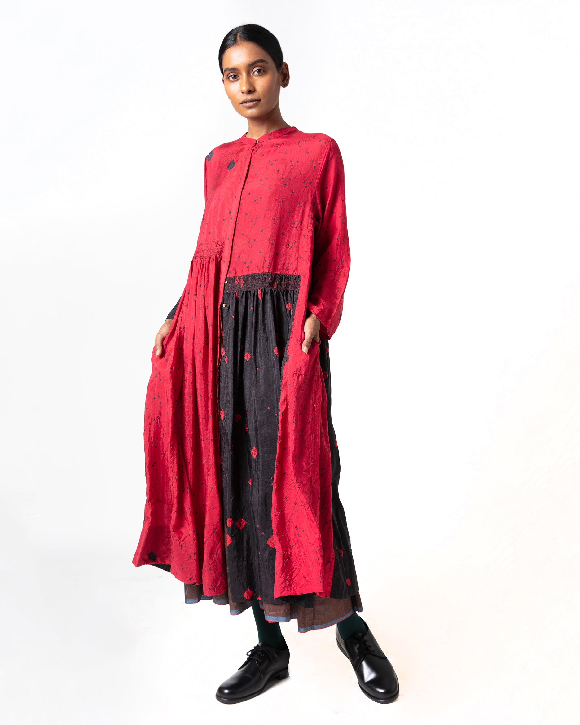 Nomad Bandhani Silk Dress