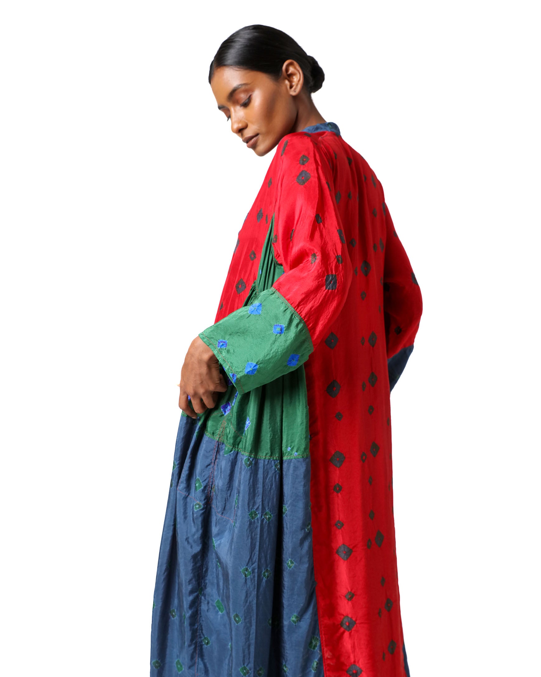 Lhan Bandhani Silk Dress