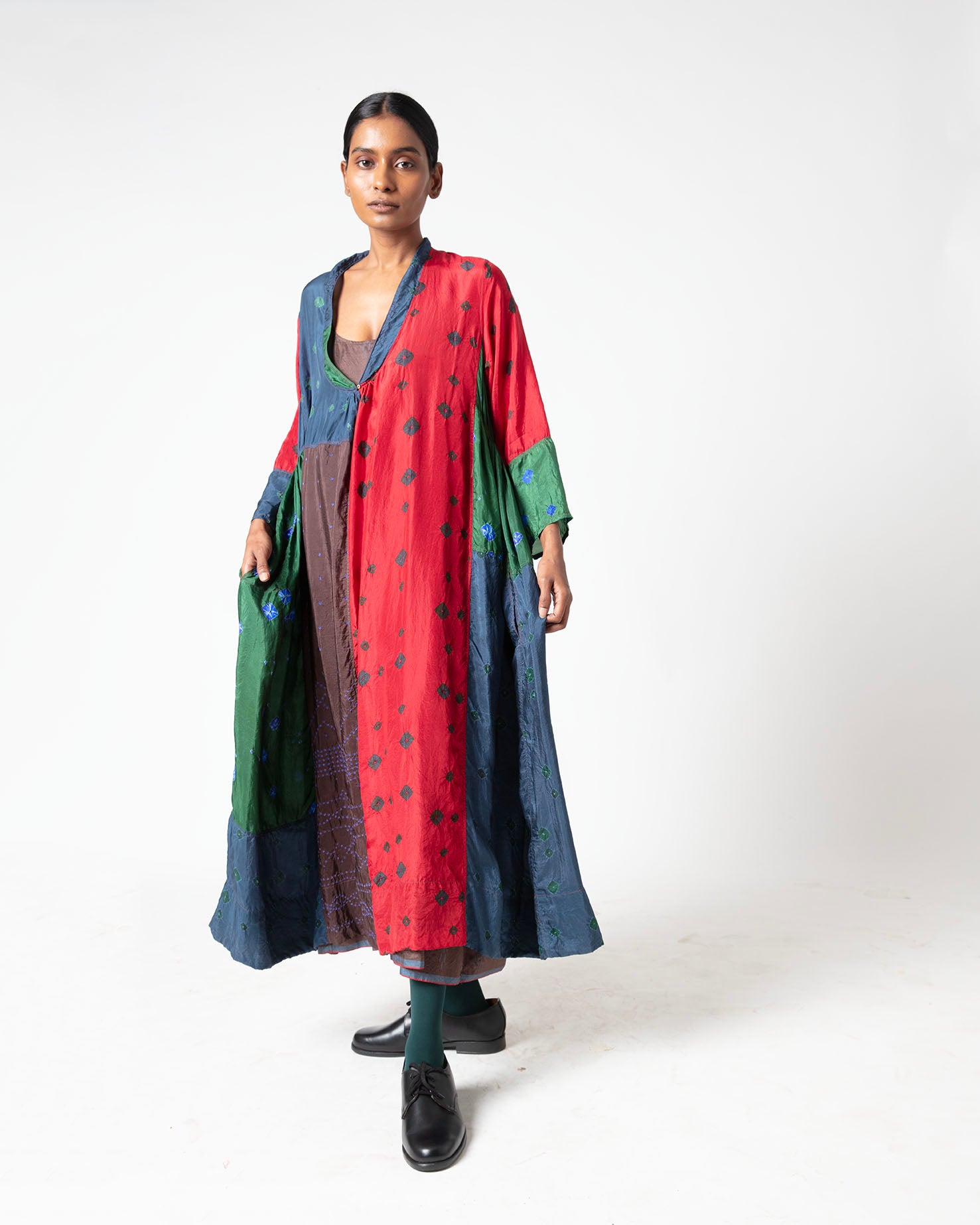 Lhan Bandhani Silk Dress