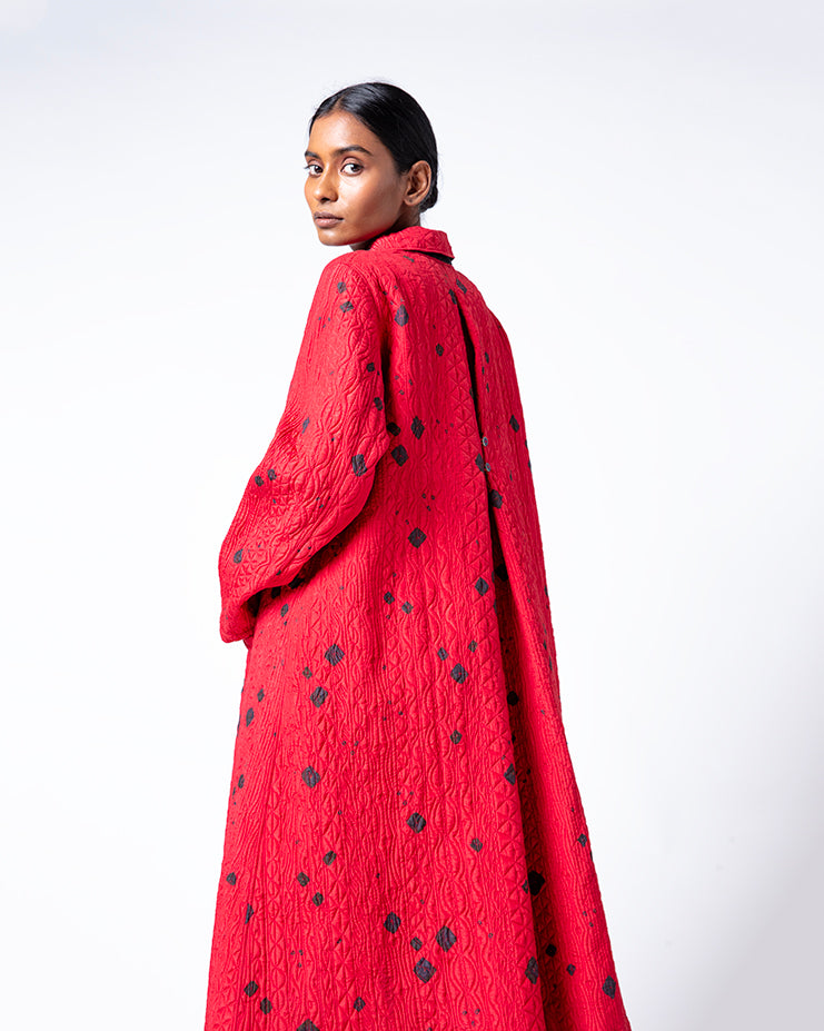 Turtuk Bandhani Silk  Jacket