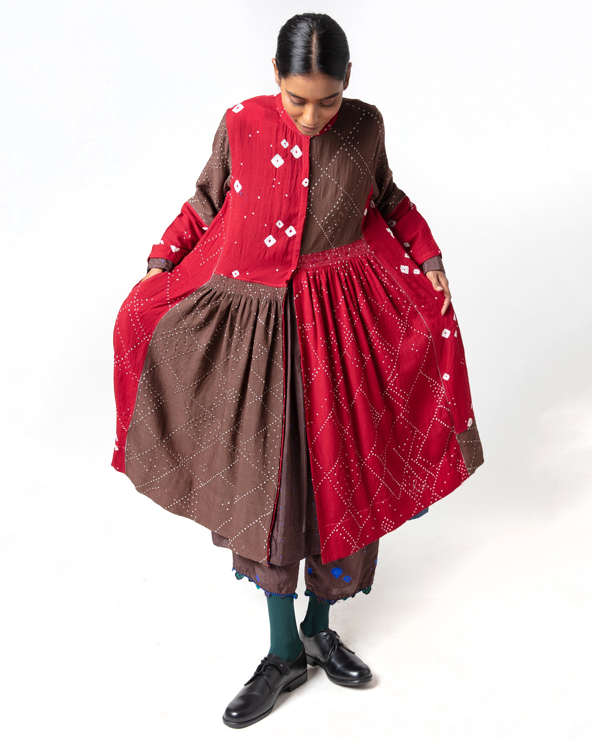 Changtang  Bandhani Woolen Dress
