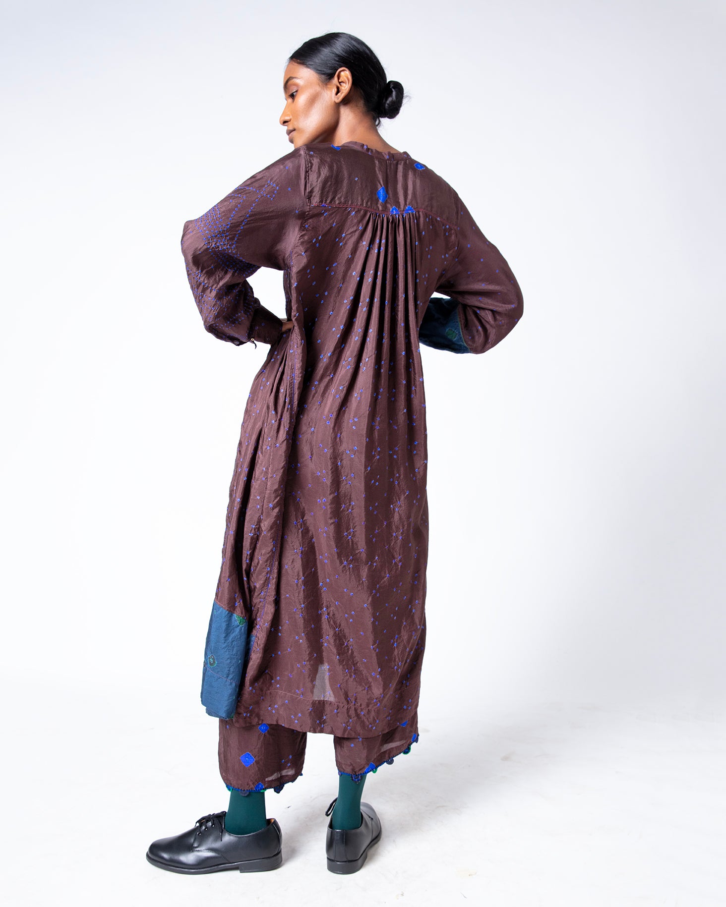 Stupa Bandhani Silk Dress