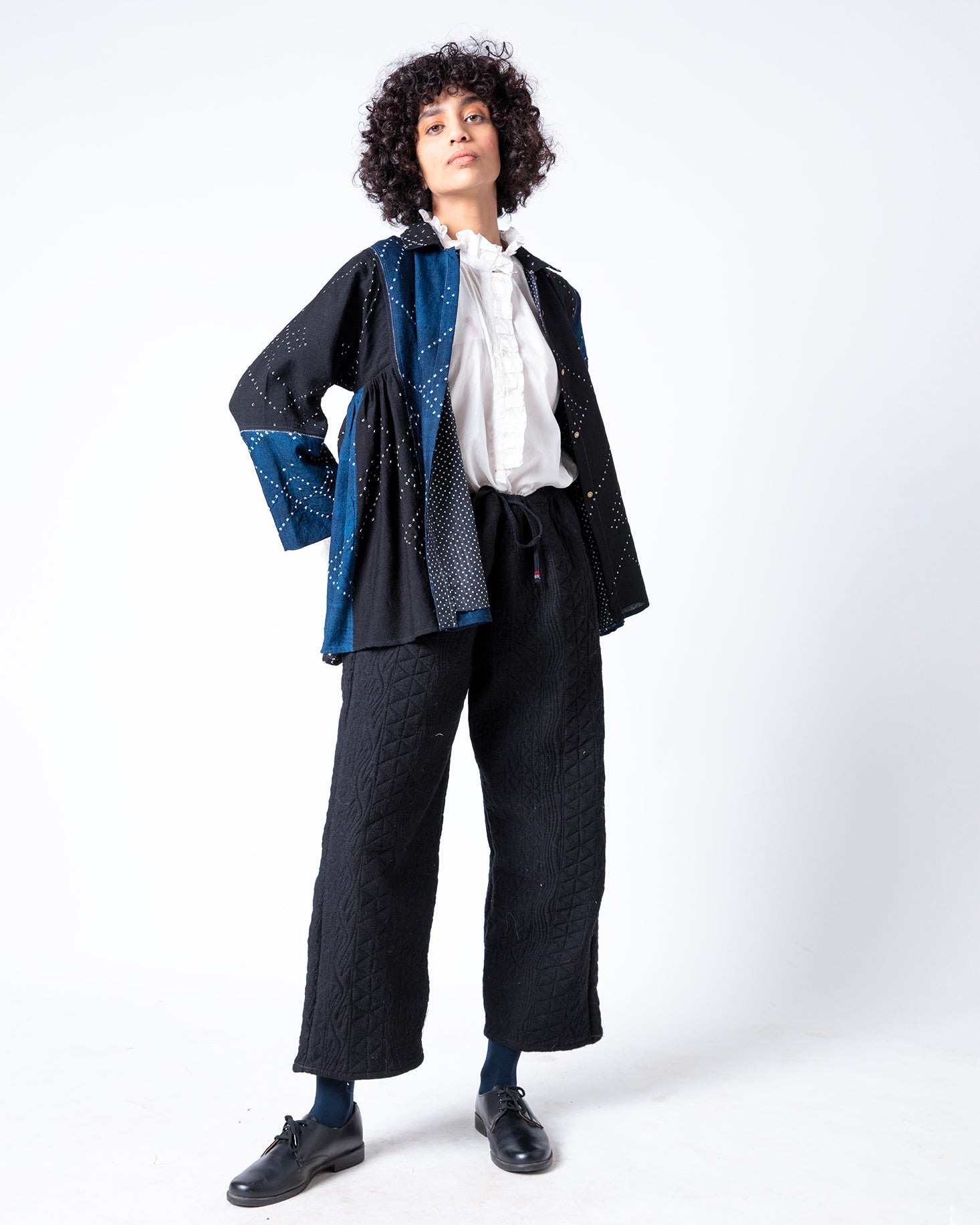 Neel  Bandhani woolen Jacket