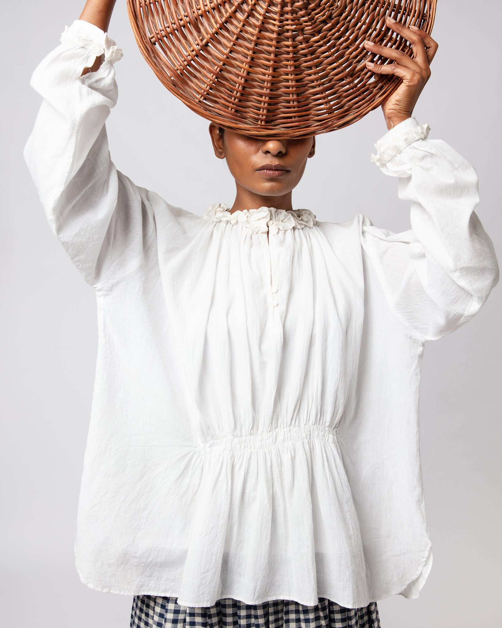 Simone White Cotton Shirt