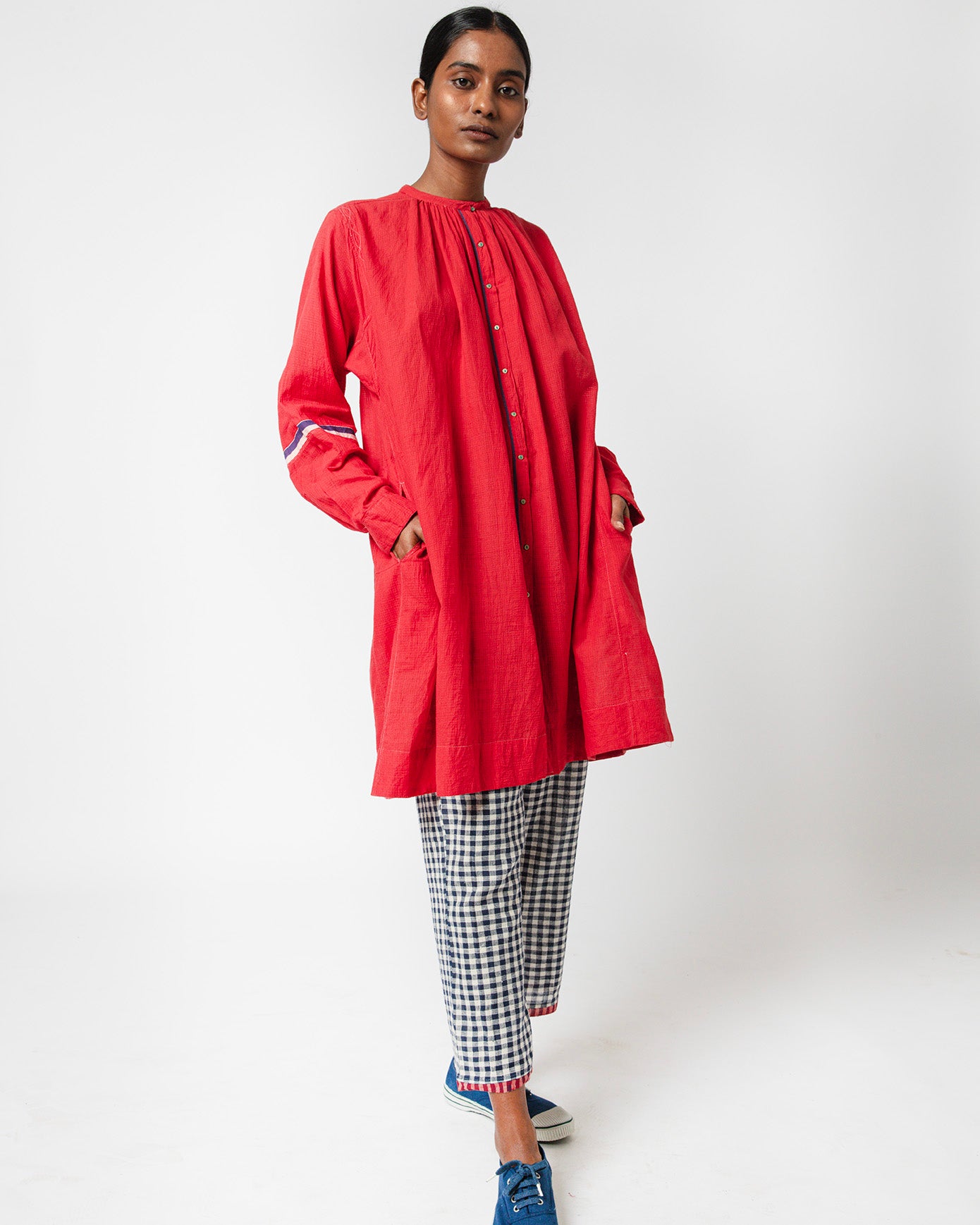 Sage Red Cotton Shirt