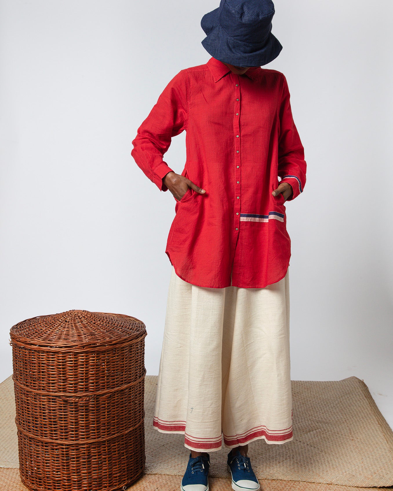 Porus Red Cotton Shirt